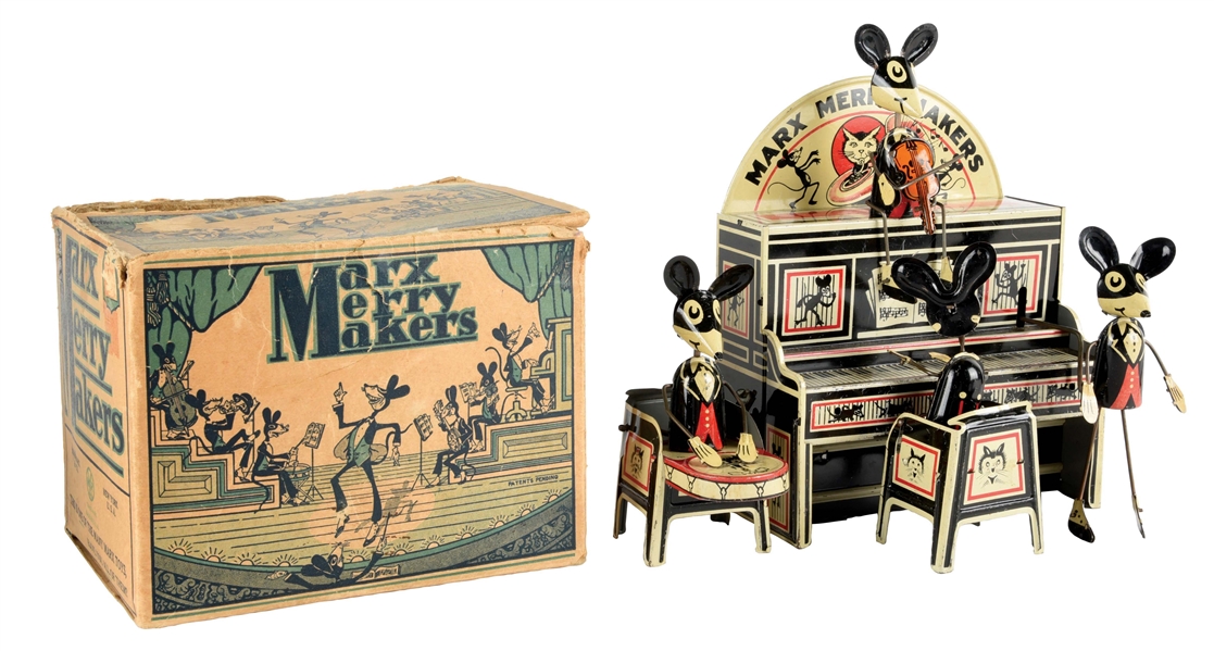 MARX TIN LITHO WIND-UP MERRY MAKERS TOY BAND.