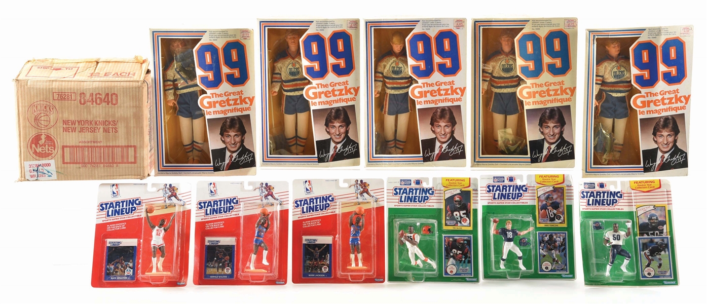 LOT OF 11: 1980S AND 1990S SPORTS FIGURES.