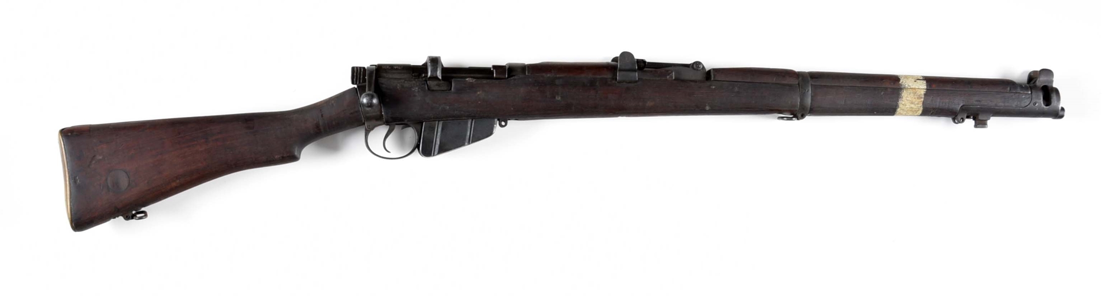 (C) INDIAN SMLE NO.1 MK III DRILL PURPOSE BOLT ACTION RIFLE. 