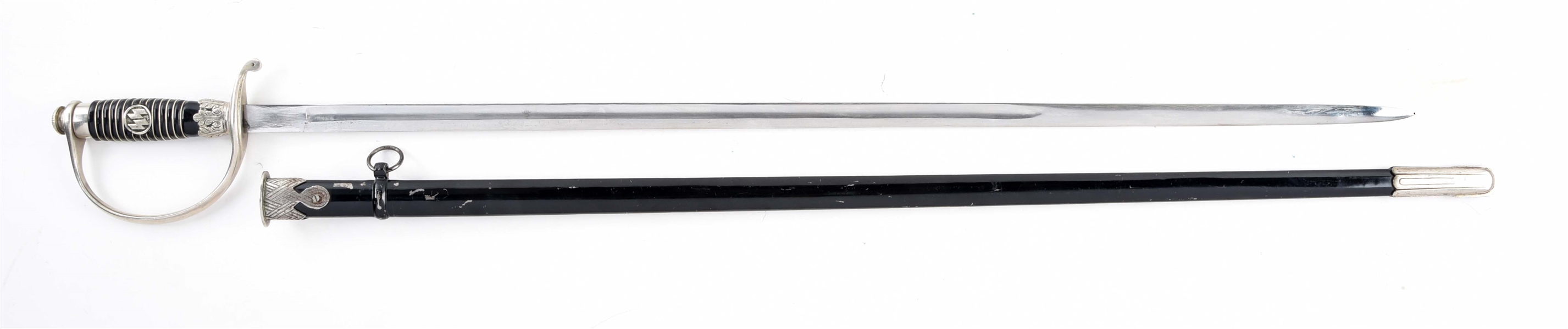 REPRODUCTION SS OFFICER SWORD WITH SCABBARD.