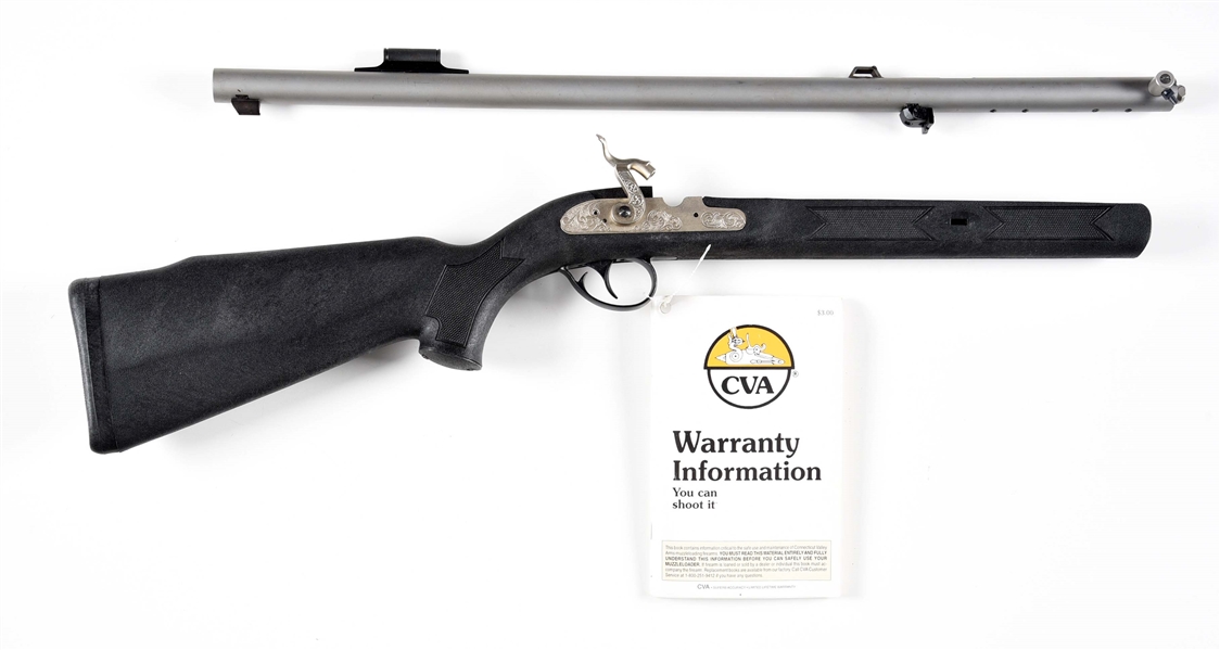 (A) CVA SILVER WOLF STAINLESS .50 CALIBER PERCUSSION RIFLE.