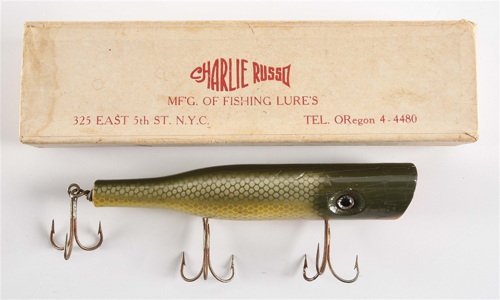 RUSSO GREEN POPPER FISHING LURE.