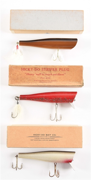 LOT OF 3: HICKY-DO LURES.