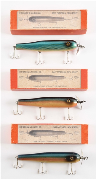 LOT OF 3: EMMERSON & RUHREN LURES.