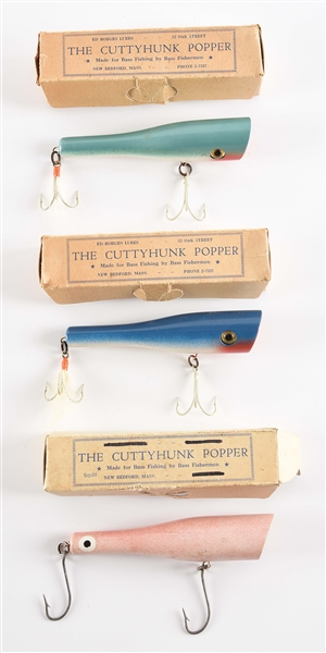 LOT OF 3: CUTTYHUNK POPPER LURES.