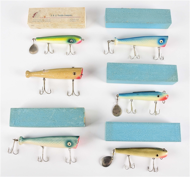 LOT OF 6: J. & J. TACKLE CO. LURES.
