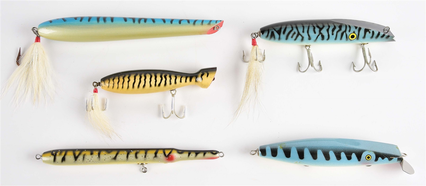 LOT OF 5: FISHING LURES.