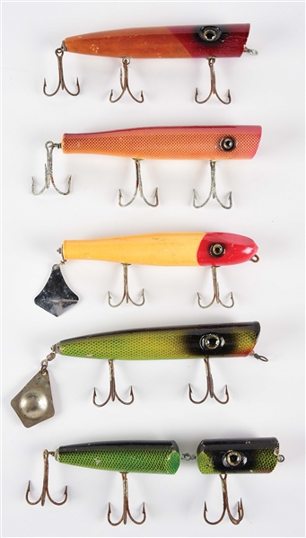 LOT OF 5: KENDEN FISHING LURES.