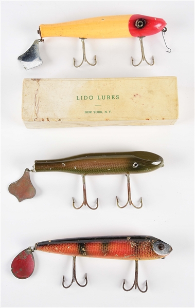 LOT OF 3: LIDO LURES.