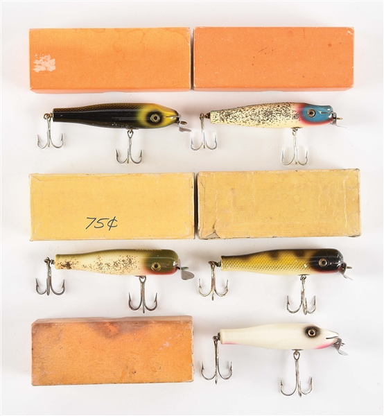 LOT OF 5: EXCEPTIONAL MASTERLURE MIDGET FISHING LURES.