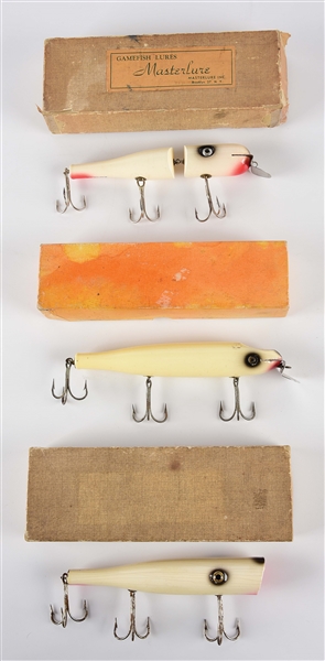 LOT OF 3: MASTERLURE LURES.