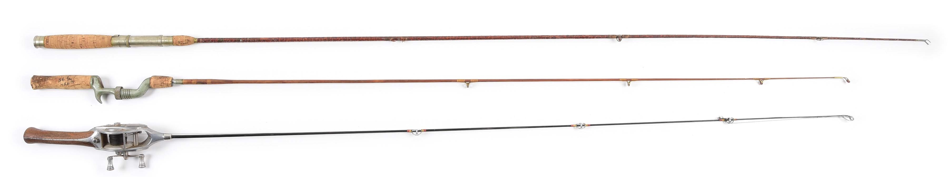 LOT OF 3: FISHING RODS.