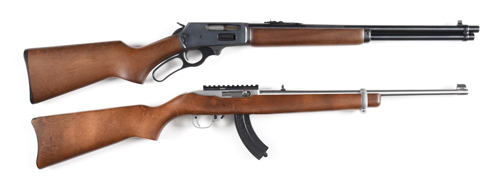(M) LOT OF 2: MARLIN 30AS LEVER ACTION AND RUGER 10/22 SEMI AUTOMATIC RIFLES.