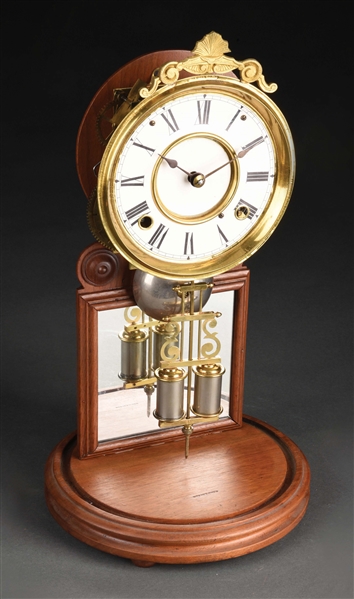 ANSONIA CRYSTAL PALACE CLOCK WITH MIRROR.