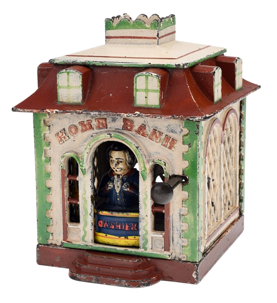 HOME BANK WITH DORMERS MECHANICAL BANK.