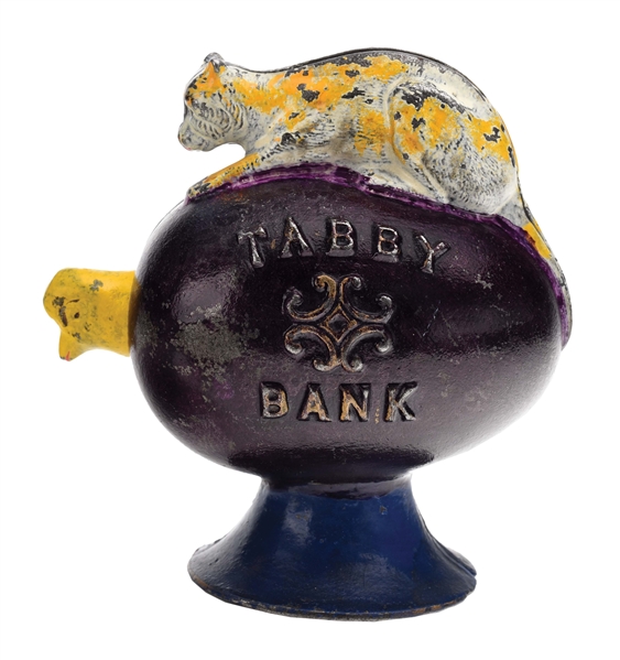 TABBY CAT MECHANICAL BANK.