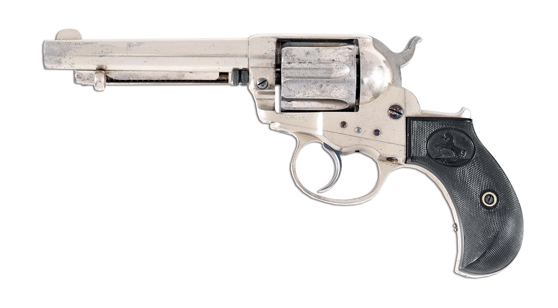 (A) NICKEL FINISH COLT 1877 THUNDERER .41 DOUBLE ACTION REVOLVER (1878).