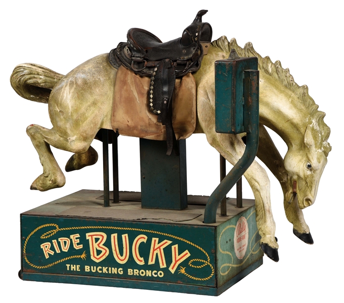 WONDERFUL RIDE BUCKY THE BUCKING BRONCO KIDDIE RIDE.