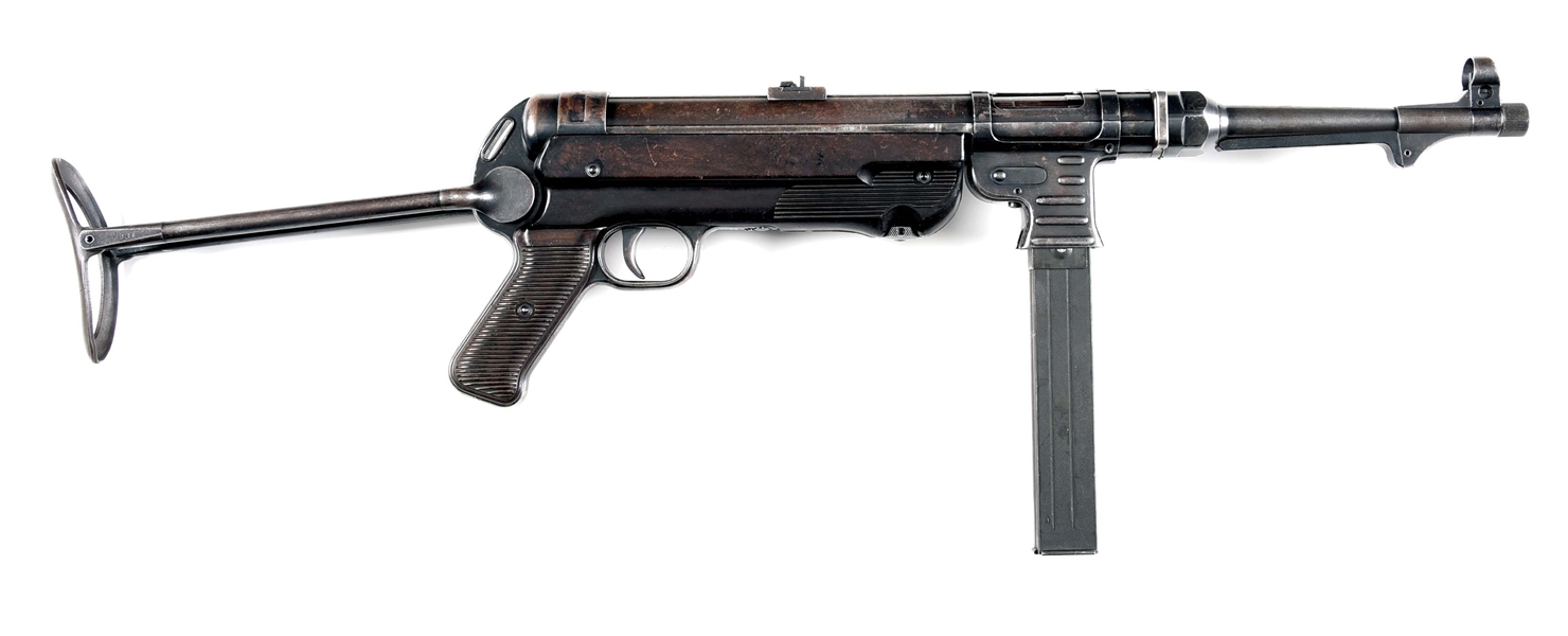 (N) ORIGINAL WORLD WAR II C.G. HAENEL 1942 DATED MP-40 MACHINE GUN (CURIO & RELIC).