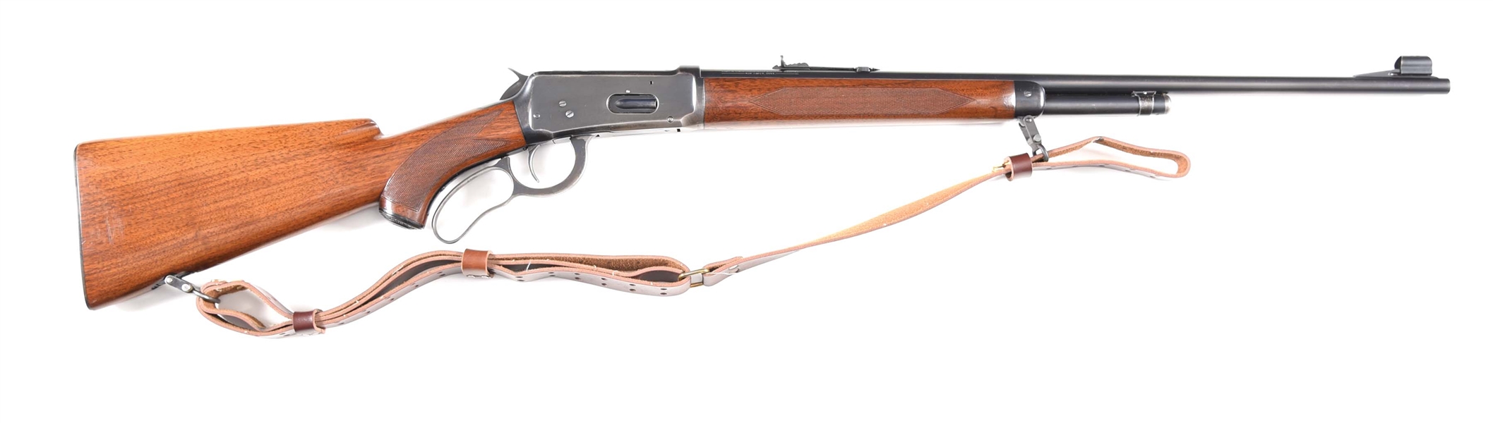 (C) WINCHESTER MODEL 64 DELUXE LEVER ACTION RIFLE IN .38-55 (1941).