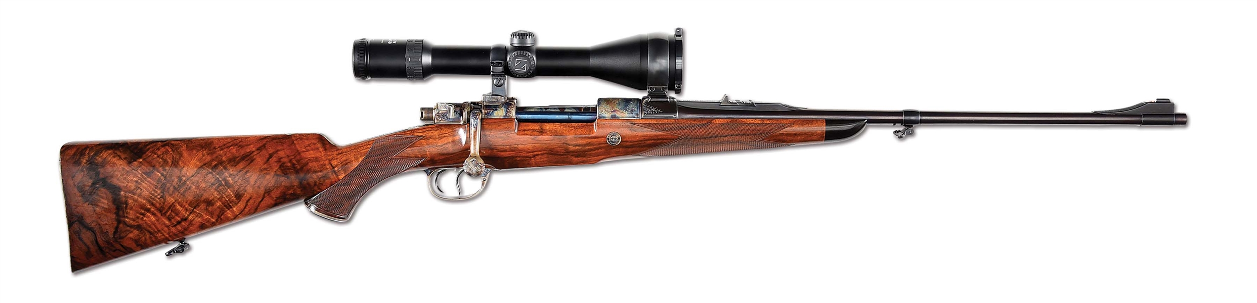 (M) HARTMANN & WEISS BEST QUALITY BOLT ACTION RIFLE IN 6.5X65 WITH ZEISS DIAVARI SCOPE.