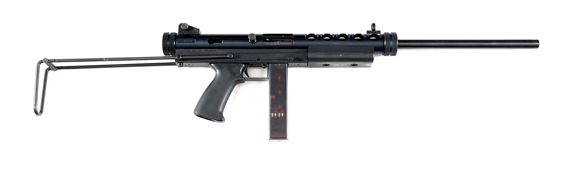 (M) FEATHER INDUSTRIES AT-9 9MM SEMI AUTOMATIC CARBINE.