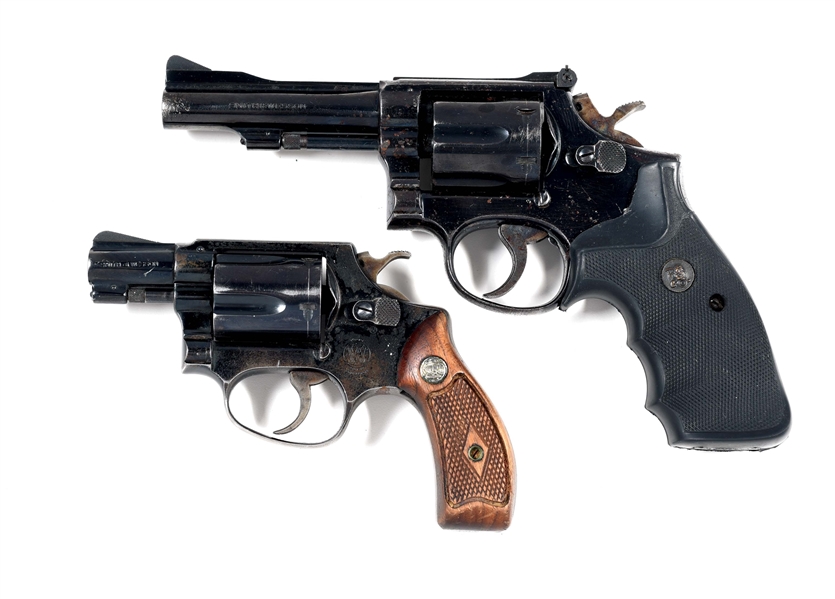 (M) LOT OF 2: SMITH & WESSON MODELS 15-3 AND 36 DOUBLE ACTION REVOLVERS.