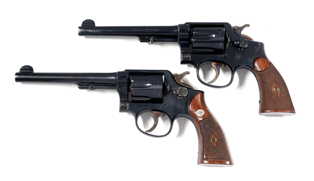 (C) LOT OF 2: SMITH & WESSON MODEL DOUBLE ACTION REVOLVERS.