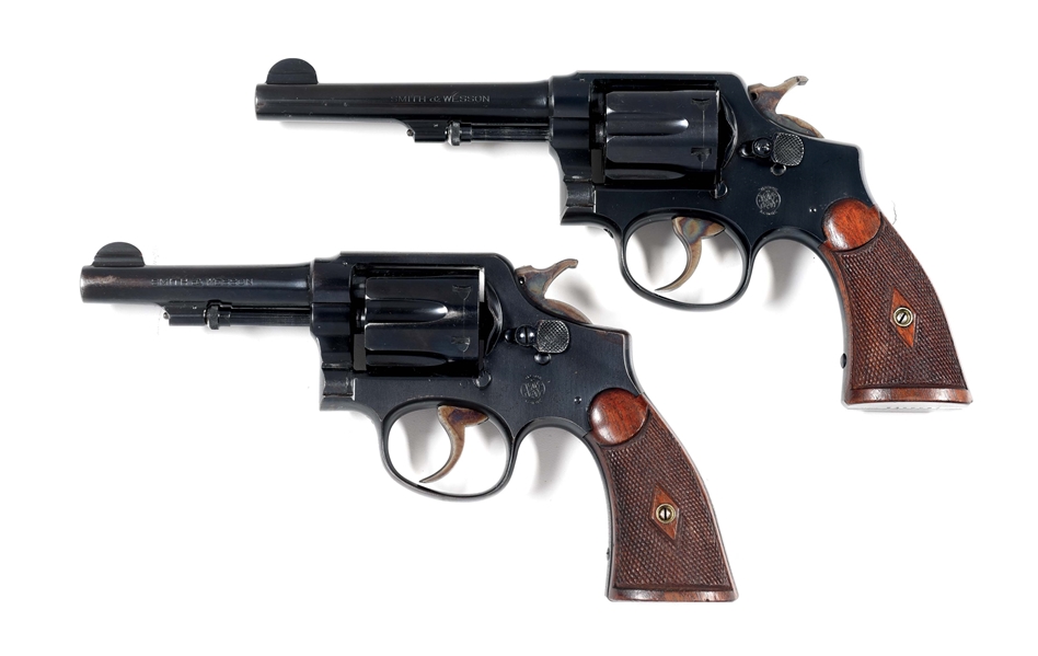 (C) LOT OF 2: SMITH & WESSON MODEL 1905 DOUBLE ACTION REVOLVERS.