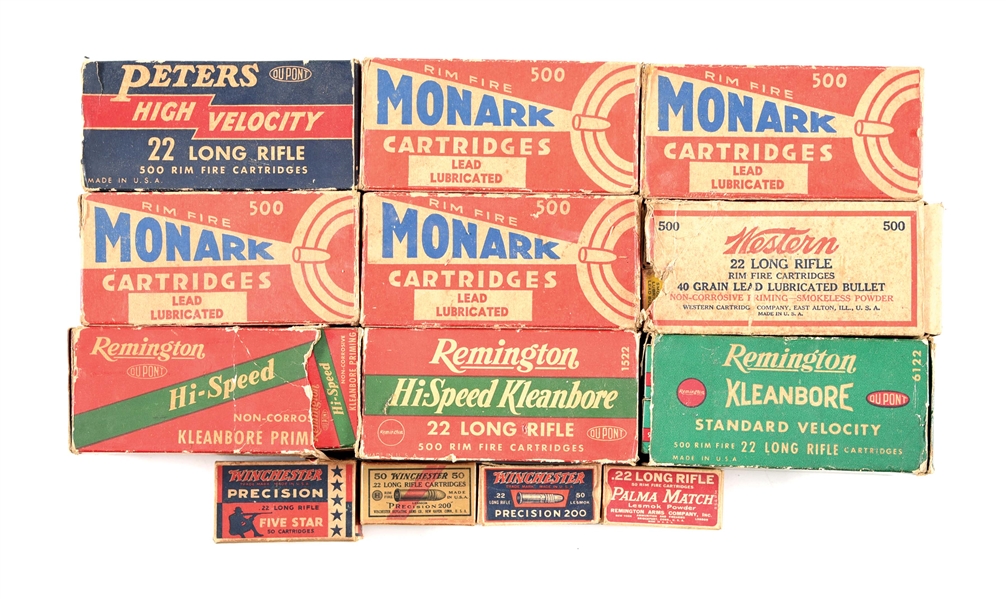 LOT OF 14: BOXES OF AMMUNITION