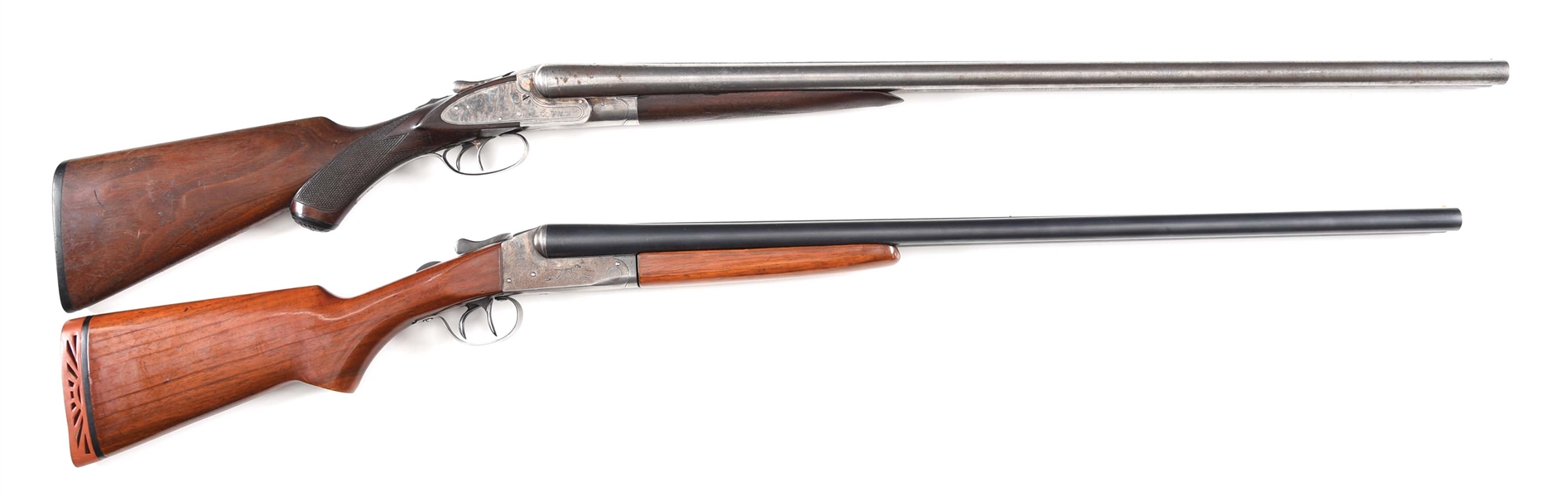 (M) LOT OF 2: A.J. AUBREY AND WESTERN ARMS SIDE BY SIDE SHOTGUNS.