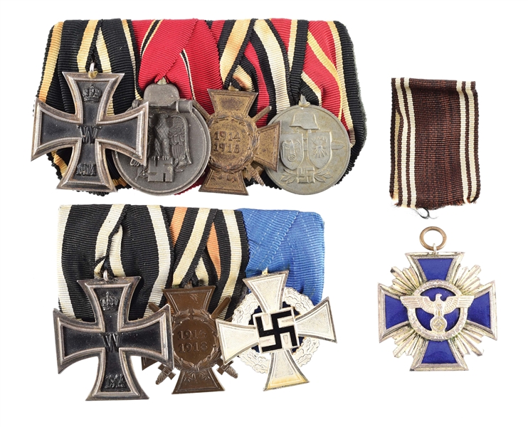 LOT OF 4: GERMAN WWII MEDAL BARS AND AWARDS 