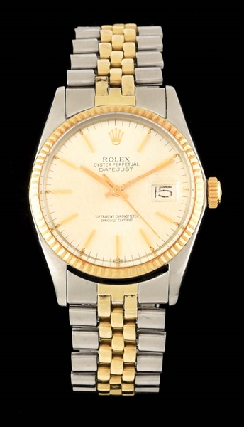 GENTS VINTAGE ROLEX DATEJUST WITH SILVER DIAL, REF 16013.
