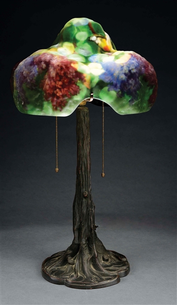 PAIRPOINT PUFFY LILAC TREE TABLE LAMP.