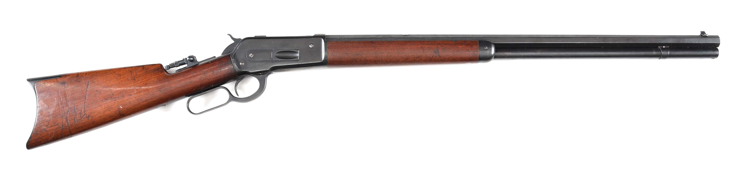 (A) WINCHESTER MODEL 1886 LEVER ACTION RIFLE (1888).