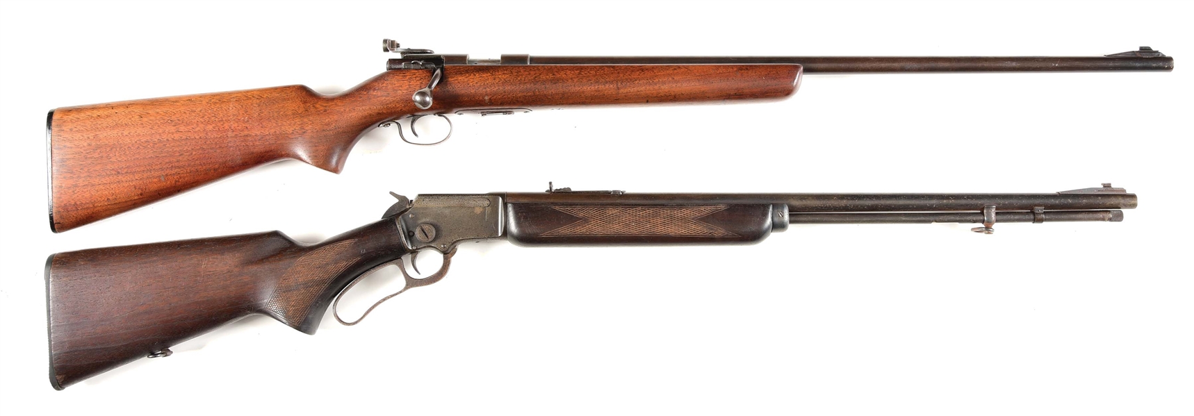 (C) LOT OF 2: WINCHESTER MODEL 69A AND MARLIN 39A .22 RIFLES.