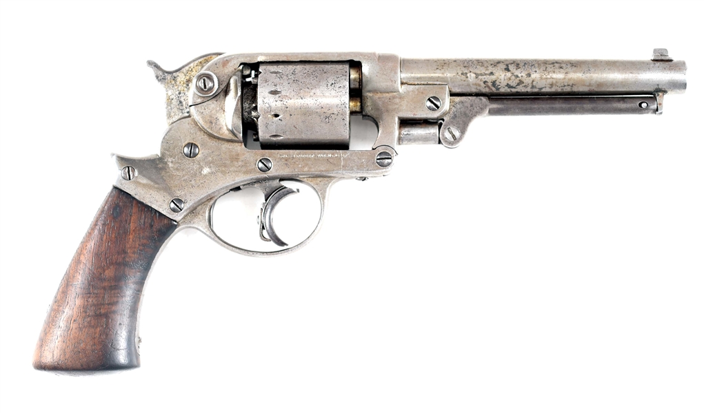 (A) STARR MODEL 1858 DOUBLE ACTION REVOLVER ATTRIBUTED TO CONFEDERATE COMMODORE GEORGE NICHOLS HOLLINS.