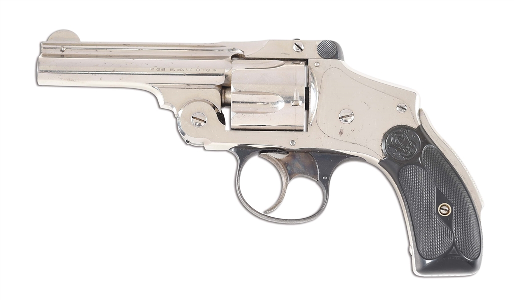 (C) SMITH AND WESSON SAFETY HAMMERLESS "LEMON SQUEEZER" REVOLVER.