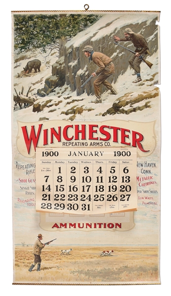 1899 WINCHESTER REPEATING ARMS ADVERTISING CALENDER.