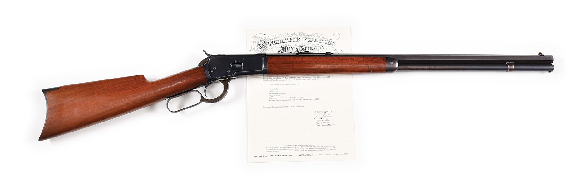 (C) HIGH CONDITION WINCHESTER MODEL 1892 LEVER ACTION RIFLE CHAMBERED IN .44-40 WCF