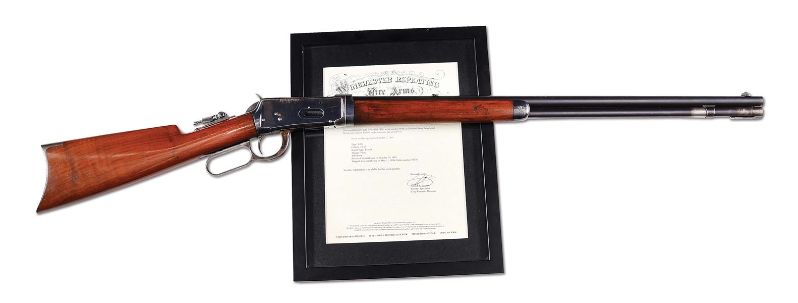 (A) FIRST YEAR OF PRODUCTION SPECIAL ORDERED WINCHESTER MODEL 1894 LEVER ACTION RIFLE.