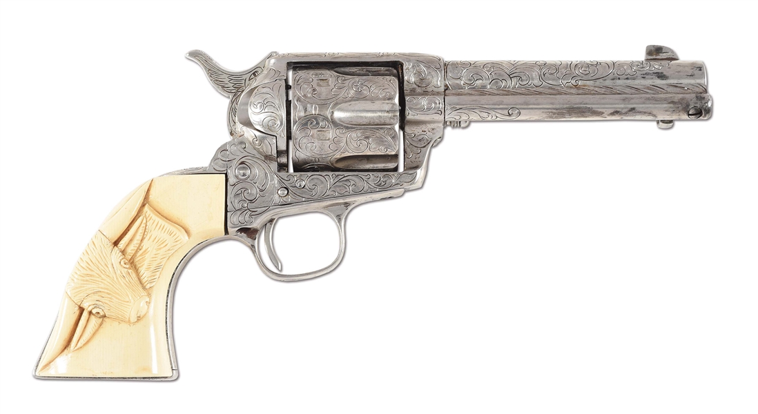 (A) CUSTOM EMBELLISHED COLT SINGLE ACTION ARMY IN .45 COLT (1884).