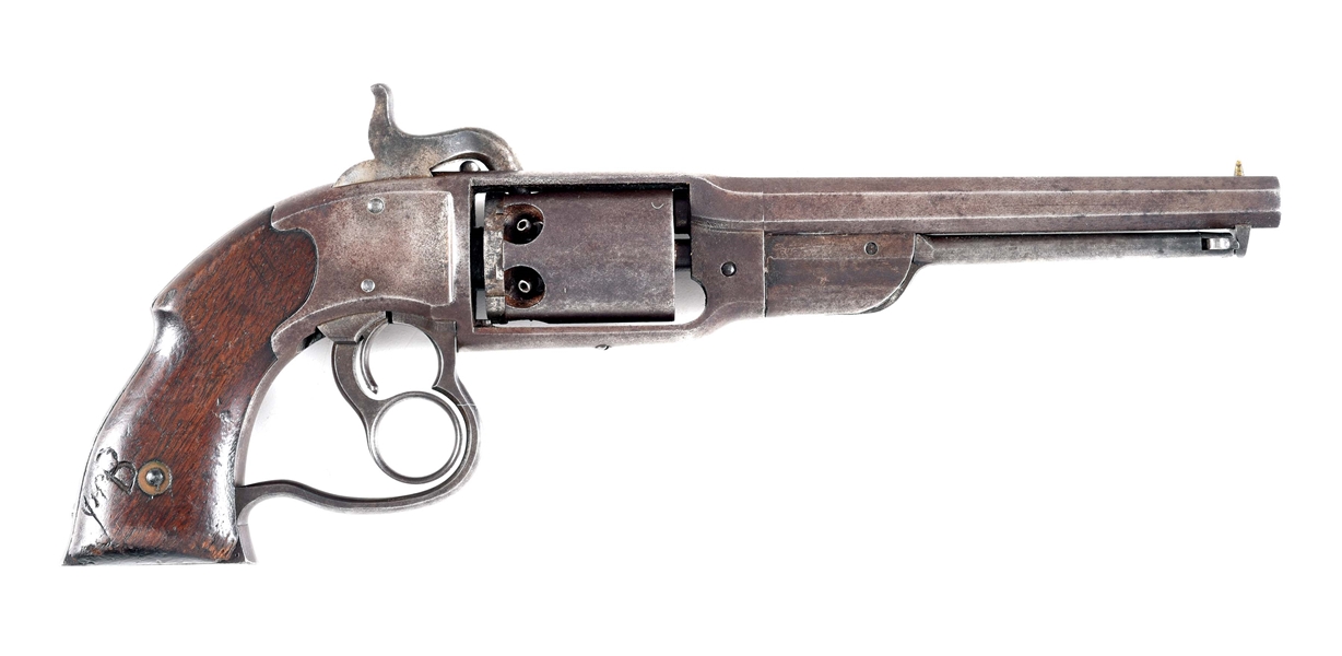 (A) MARTIALLY MARKED SAVAGE 1861 NAVY PERCUSSION REVOLVER. 