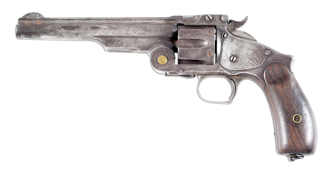 (A) SMITH AND WESSON NUMBER THREE SINGLE ACTION REVOLVER. 
