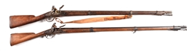 (A) LOT OF 2: FRENCH CHARLEVILLE FLINTLOCK MUSKETS.