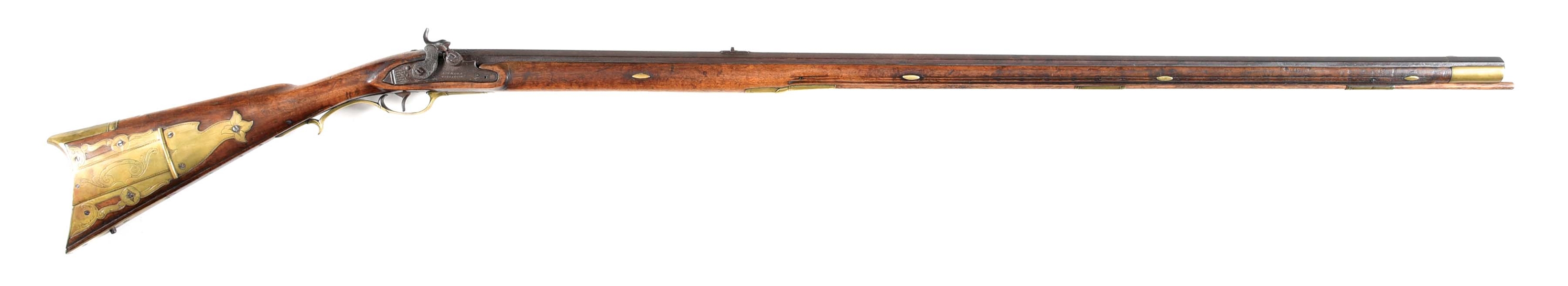 (A) UNMARKED JOHN ARMSTRONG PERCUSSION KENTUCKY RIFLE.