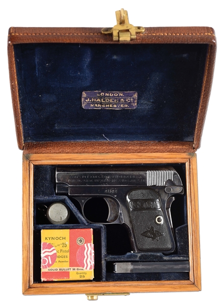 (C) RARE ENGLISH CASED COLT MODEL 1908 ATTRIBUTED TO LORD KITCHENER.