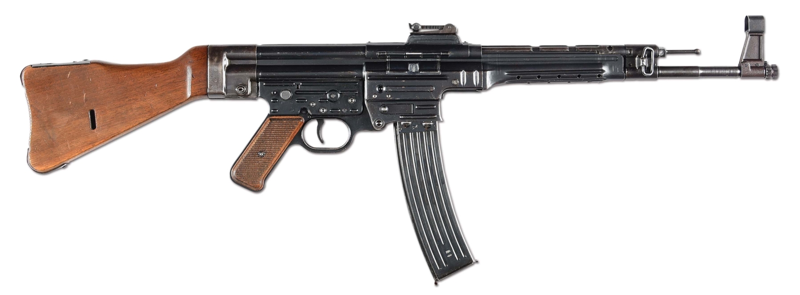 (N) EXCEPTIONAL HIGH ORIGINAL CONDITION J. P. SAUER MANUFACTURED GERMAN MP-44 MACHINE GUN (CURIO & RELIC).