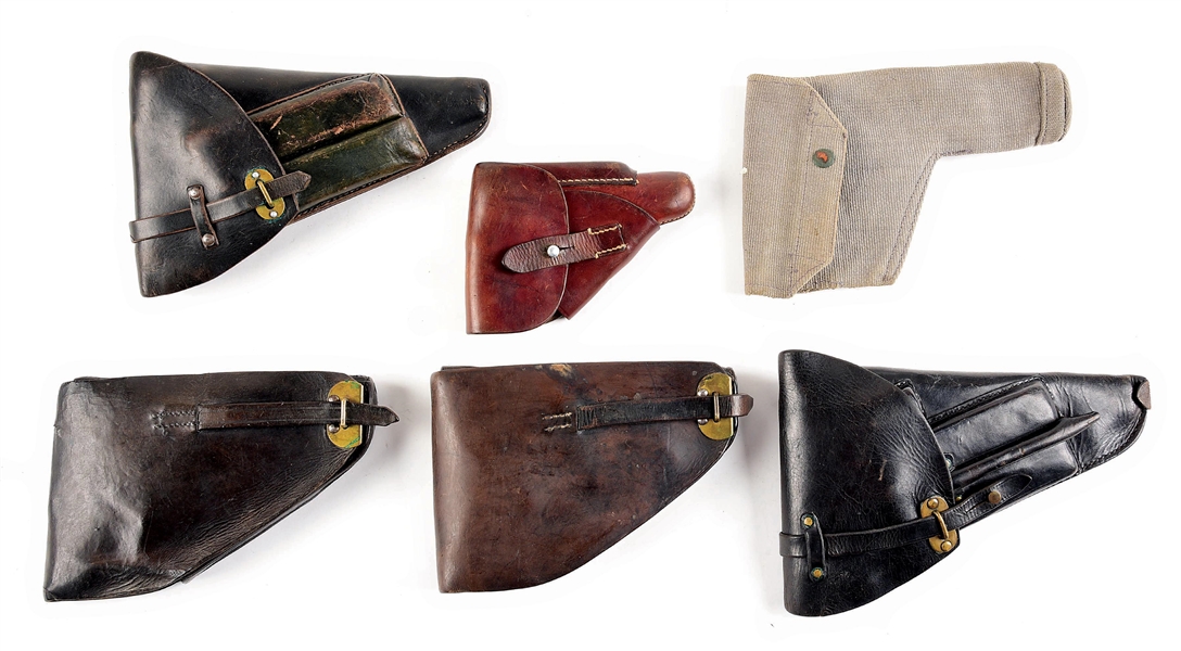 LOT OF 6: MISCELLANEOUS PISTOL HOLSTERS 