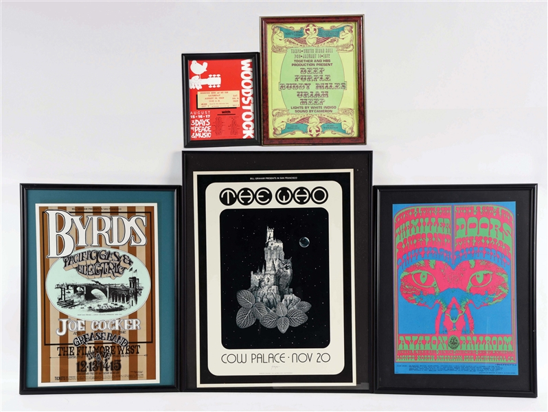 LOT OF 5: MUSIC POSTERS.